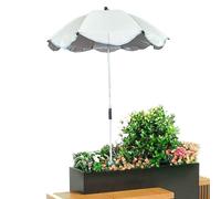 Generisch Sombrillas para plantas al aire libre, resistente a los rayos UV, resistente al viento y estable, sombrilla para plantas y flores, para jardín, patio, camino, balcón, césped, césped y, beige