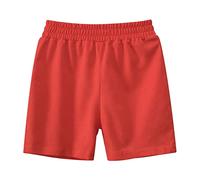 Generisch Sommer Kleinkind Jungen Shorts Einfarbig Shorts Casual Outwear Mode Für Kinder Kleidung (Red, 2-3 Years)