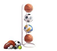 Generisch Soporte de baloncesto, estante de almacenamiento de balas, soporte organizador de voleibol de hierro, estante organizador de bolas multicapa, estante de almacenamiento de bolas para