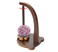 Generisch Soporte de de madera - Spinner | Rodillo giratorio de lana con base antideslizante, bonito soporte para bolas de para ganchillo y tejer, dispensador de suave, accesorio para