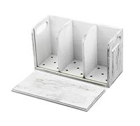Generisch Soporte de madera para utensilios de cocina, 3 compartimentos, 27 x 10,5 x 15,5 cm, organizadora para cuchillos, tenedores, cucharas, servilletas y especias, recipiente de