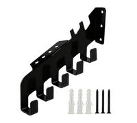 Generisch Soporte de pared para cadena de sierras de cadena, con 5 ganchos para guardar en la pared de cadenas de motosierras, para el garaje, herramientas de jardín, cobertizos, destornilladores y