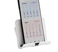 Generisch Soporte de pared para smartphone - Soporte para teléfono móvil para baño y aseo - Abrazadera de altura ajustable para smartphone con soporte para tablet para escritorio, cama, cocina