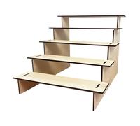 Generisch Soporte de perfume para pantalla escalonada, pantalla de 5 niveles para coleccionables, organizador escalonado para decoración, rústico, organizador para perfumes