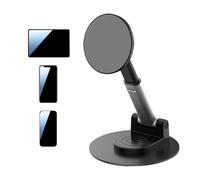Generisch Soporte magnético para teléfono móvil, grabación de vídeo en cuna, 4,88 x 3,86 x 1,1 pulgadas, soporte de escritorio ajustable para creadores de contenido, streamers en vivo, blanco y negro
