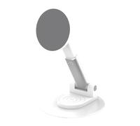 Generisch Soporte magnético para teléfono móvil, grabación de vídeo en cuna, 4,88 x 3,86 x 1,1 pulgadas, soporte de escritorio ajustable para creadores de contenido, streamers en vivo, blanco y negro