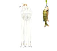 Generisch Soporte para cebos para cangrejos - Cesta de alimentación robusta con 6 ganchos, jaula de cebo para pesca - para en agua dulce, agua salada, ríos, lagos, pesca de , desde kayak y