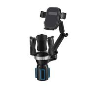 Generisch Soporte para coche y soporte para teléfono, adaptador 2 en 1, soporte para copa de coche con soporte para teléfono, expansor de coche con clip giratorio de 360 grados para smartphones y la