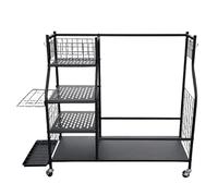 Generisch Soporte para de golf | Soporte organizador de golf de acero,Estante de almacenamiento de golf extra grande con ruedas,Para el hogar, sótano, caseta, caspa, bolas, accesorios, guante