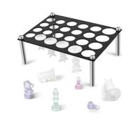 Generisch Soporte para Figuras de para moldes de fundición, Ajuste preciso con Cuatro Patas, Soporte de Metal con 24 Agujeros para moldes de, para Estudio de Manualidades, hogar