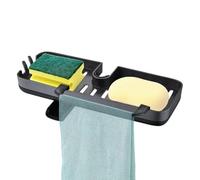 Generisch Soporte para grifo - Bandeja giratoria - Organizador para grifo y fregadero - Bandeja de goteo - Para esponjas Cepillos Toallas Ama de casa Familia Vecinos Madre Abuela