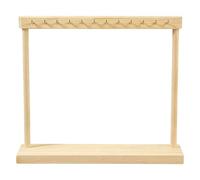 Generisch Soporte para joyas, con ganchos de madera, pantalla retro, collares y pendientes de madera, para mujeres y niñas, anillo de pulsera, dormitorio, mesa de cosméticos, cómoda, mesita de noche