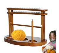 Generisch Soporte para Lana Spinner | Soporte de de Madera Giratorio de Gran Capacidad, Herramienta de Ganchillo portátil, Almacenamiento de, Accesorios de Ganchillo, para Abuelas, Mujeres