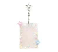 Generisch Soporte para llavero para fotos, 10 x 8 cm, transparente | Llavero con clip para fotos, para álbum, tarjeta de crédito, llaves, mochila, mujeres, niños, niñas