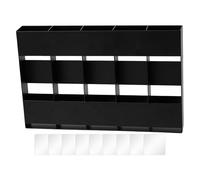 Generisch Soporte para pajitas para mostrador, recipiente de pajita de 5 compartimentos, 9 unidades, doble cinta adhesiva, cesta de almacenamiento, organizador de cajones para cocina, baño