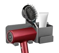 Generisch Soporte para secador de pelo en el baño - Soporte de pared para almacenamiento | Soporte para rizador | Adecuado para ducha hogar hogar perfume peine cepillo de dientes pasta de dientes