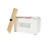 Generisch Soporte para tampones con tapa - Organizador de baño de madera | Tampón de madera - Decoración de almacenamiento de tampones - para Vanity Master Home, Navidad, inodoro, lavandería, oficina