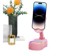 Generisch Soporte para teléfono con altavoz de inducción, soporte de audio inalámbrico con iluminación RGB - Soporte para tablet Base de sonido para dormitorio, vacaciones, dormitorio, apartamento