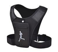 Generisch Soporte para teléfono móvil para correr, bolsillo en el pecho, ligero, soporte para llaves, correa ligera, impermeable, reflectante, para hombres y mujeres, para entrenamiento, ciclismo y