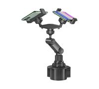 Generisch Soporte para teléfono móvil para soporte de bebidas, ajustable horizontal y verticalmente, soporte para 2 teléfonos móviles, para navegación, llamadas, grabación de vídeo, desplazamientos