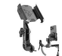 Generisch Soporte para teléfono para manillar, soporte para teléfono para bicicleta, abrazadera resistente a los golpes, pinza para teléfono para moto, scooter