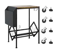 Generisch Soporte para tocadiscos, mesa de vinilo de dos pisos para tocadiscos, soporte de almacenamiento para álbumes de música, colección en la sala de estar, dormitorio, estudio, lugar de trabajo