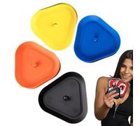 Generisch Soporte triangular para tarjetas - Juego de 4 soportes para tarjetas - Bandeja triangular lisa para reuniones familiares y reuniones con amigos