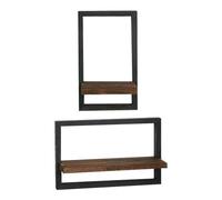 Generisch Soportes de montaje ligeros - Estantes de pared | Juego de 2 estantes flotantes para plantas verdes, trofeos, jarrones, decoraciones, fotos, | Estantería cuadrada de madera, rústico