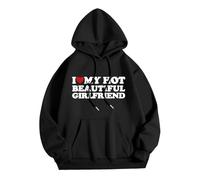 Generisch Soy mi sudadera con capucha a la moda para el día de San Valentín sudadera para hombres suéter del ej, Negro , M