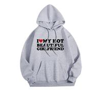 Generisch Soy mi sudadera con capucha a la moda para el día de San Valentín sudadera para hombres suéter del ej, Gris claro., XXL