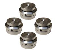 Generisch Speaker Isolation Base Pads, HiFi Audio Shock Absorber Feet Pad, Anti Vibration Non-Slip Speaker Stand, 304 Stainless Steel, Adjustable Height, for Amplifier, Speaker, DAC, 4PCS
