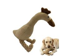 Generisch Squeaky Dog Toy Rope Knot Rooster - Plush 35x20cm 95g Sound for Chewing - Durable Teeth Cleaning Boredom Relief for Large Medium Small Dogs