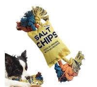 Generisch Squeaky Juguete para Perros, Forma de con Chip, mordedor chirriante, Cuerda de algodón para Perros, para Todas Las Razas de Perros, Cachorros, Gatos, para Interior y Viaje