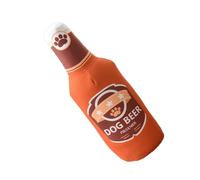 Generisch Squeaky Pet Toys, Interactive Plush Chew Entertainment Toy, Cute Beer Bottle Shape Animal Plaything for Indoor Outdoor Home Living Room Yard Backyard Patio Puppy Cat Daily Activity Fun