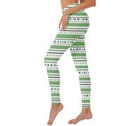 Generisch St Patricks Day Print Pantalones de yoga de cintura alta para mujer Leggings de compresión Yoga Running Fitness Leggings de cintura alta, verde menta, L
