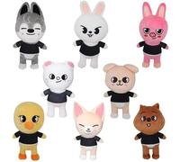 Generisch ST-RAY-Kids SK-Zoo - Peluche de 8 piezas, colección de dibujos animados, anime, peluche, bonito artículo de colección para fans de K-POP de 25 cm, regalo de muñeca de animales dulce, regalo