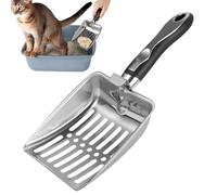 Generisch Stainless Steel Cat Litter Scoop, Heavy Duty Shovel, Sifter Poop Cleaner Tool, 10.04x4.21 inches, Wide Rustproof Design, Ideal for Cat, Chicken, Dog, Kitten, Reptil, Terrarium