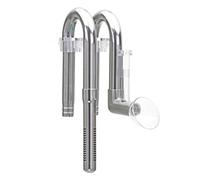 Generisch Stainless Steel Inflow Outflow Pipe Set | 425g, 24x9.5x5cm, 16mm Fitting | Aquarium Water Lily Pipe with Skimmer | for Fish Tank Planted, Non-Glass