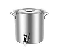 Generisch Stockpot with Lid, Stainless Steel Soup Pot with Tap, Versatile Slow Cooker and Wine Bucket, ideal for Cooking and Serving, 10-90L Capacity