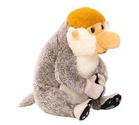 Generisch Stoffaffe - Muñeca de peluche con pelo suave, realista con nariz larga, ayuda para dormir suave y decoración para bebés y niñas pequeñas