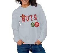 Generisch Sudadera a juego para parejas de Navidad/Tengo todo lo que quiero para Navidad Camiseta/Hombre Mujer Jersey Navidad Zorro Árbol, Gris claro., XXL