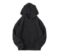 Generisch Sudadera cálida con capucha para hombre, con forro polar suave para mayor comodidad en invierno y diseño informal de calle, Negro , XL
