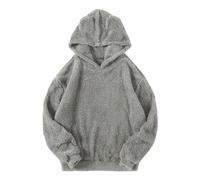 Generisch Sudadera cálida con capucha para hombre, con forro polar suave para mayor comodidad en invierno y diseño informal de calle, gris, M
