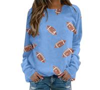 Generisch Sudadera clásica para mujer Convención del Tarot and Brews sin, azul celeste, XXL