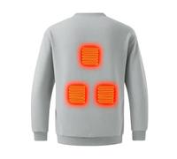 Generisch Sudadera con capucha calefactable para hombre, chaleco calefactor, sudadera con capucha, 5 zonas de calentamiento, pantalla LED, informal, sudadera con capucha, sudadera con cordón, chaqueta
