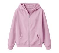 Generisch Sudadera con capucha con cremallera para algunos longues, cintura grande, chaleco décontractée automne-hiver avec poches, chemises, Rosa claro., XXL