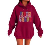 Generisch Sudadera con capucha de forro polar para mujer, con estampado Ocean Life para uso informal, diario, actividades de ocio en época fría del año, rojo, S