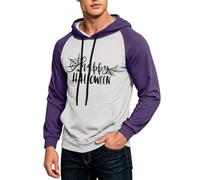 Generisch Sudadera con capucha de Halloween para hombre con texto en inglés "Don't Test, morado, M