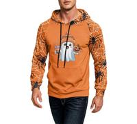Generisch Sudadera con capucha de Halloween para hombre con texto en inglés "Don't Test, rojo, L