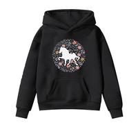 Generisch Sudadera con capucha de manga larga 2026 con estampado de caballos para una sudadera suave para el día a día, cómoda camiseta de ocio con bonito diseño, ideal para la escuela, parque